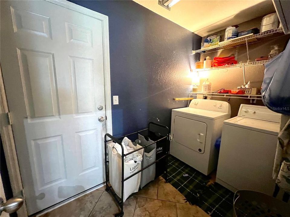 Enclosed Laundry off Kitchen