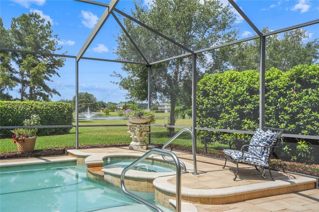 Beautiful Rear Patio + Heated Pool