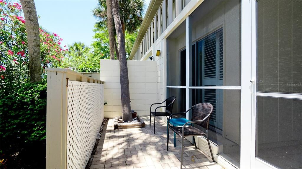 PRIVATE COURTYARD GATED ENTRY INTO UNIT 139 AN END UNIT