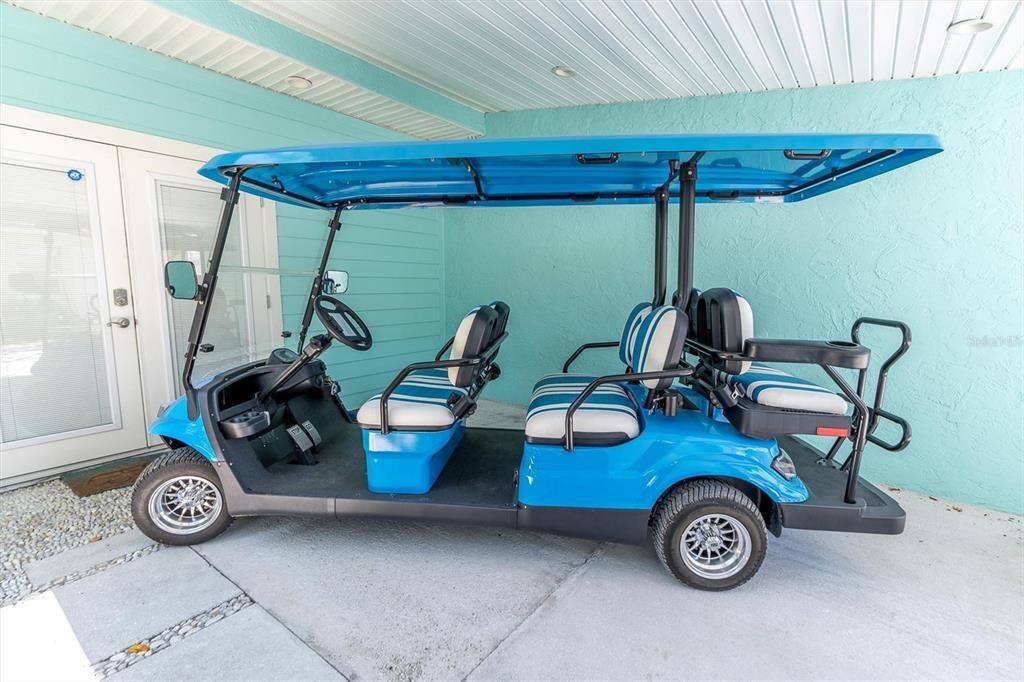 Golf cart included with purchase