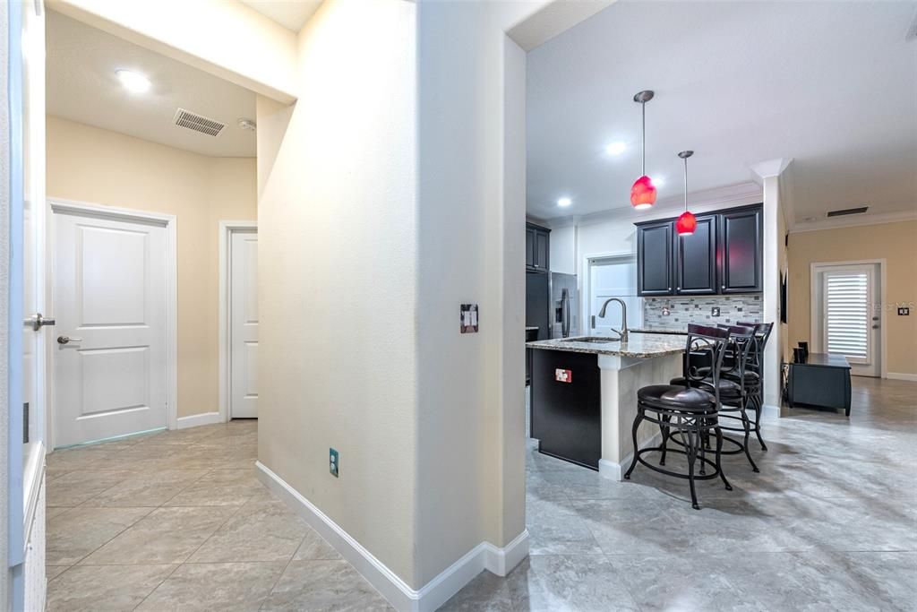 This hallway leads to bedroom 4 and bath 3.