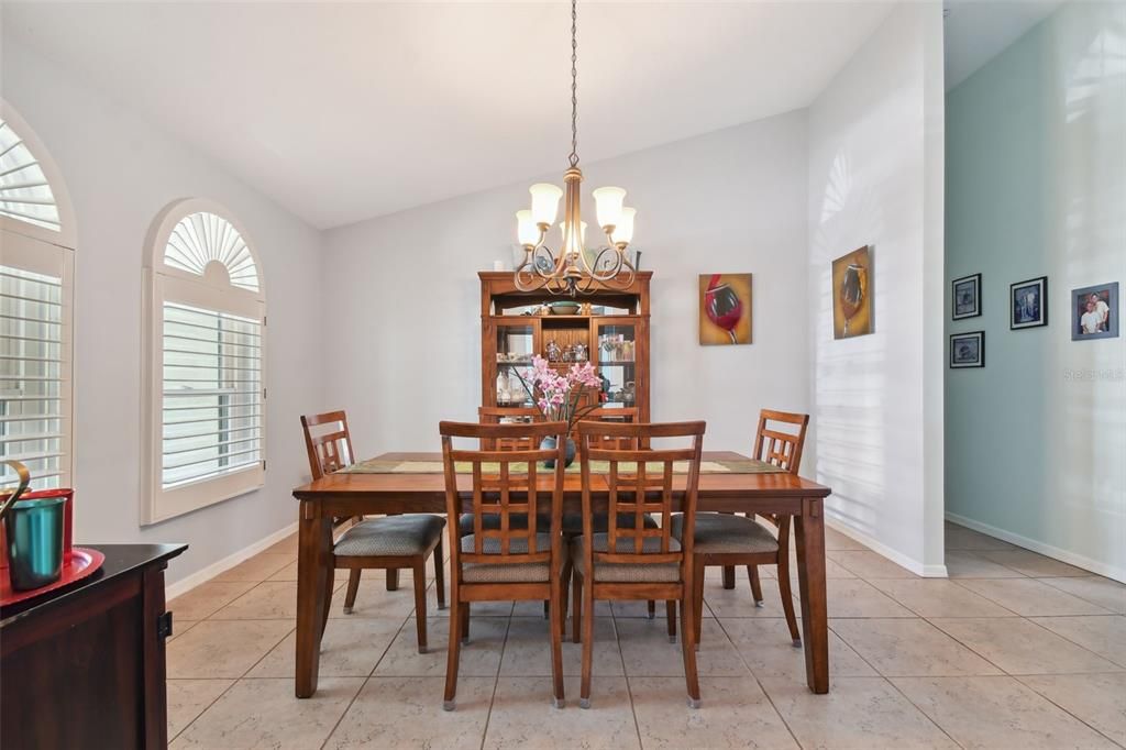 Dining room just to the left of the front door