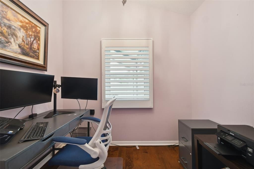 2nd closet in the Master bedroom, currently being used as an office space.