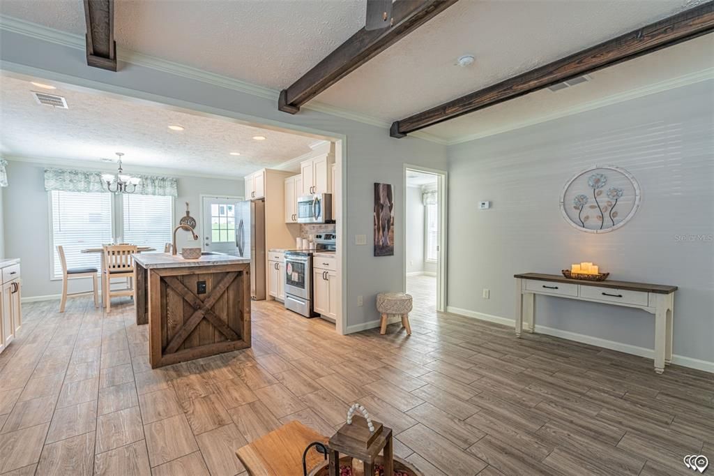 Living room towards kitchen(Manufacturer Stock Photo)