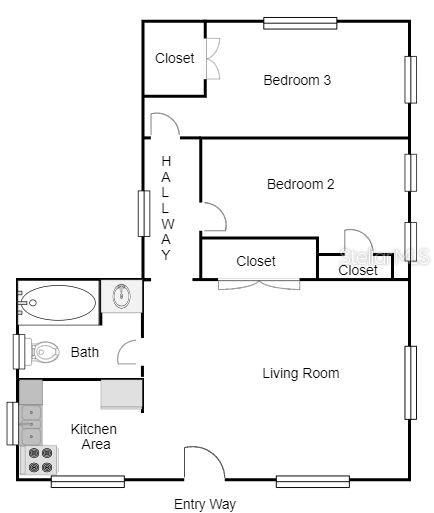 3427 21st Ave S Back unit with 2 beds and 1 bath - Unit 3