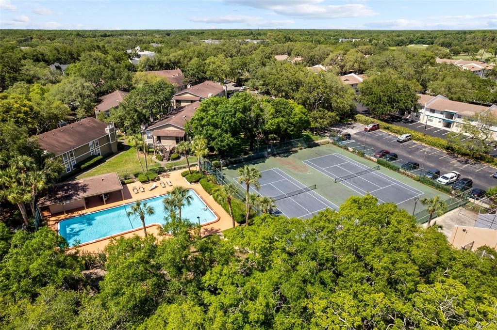 Community Tennis Court and Pool