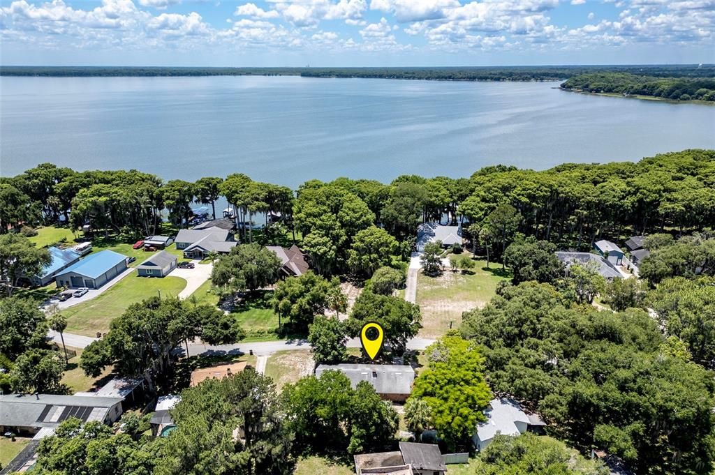 View of Lake Griffin through the trees.