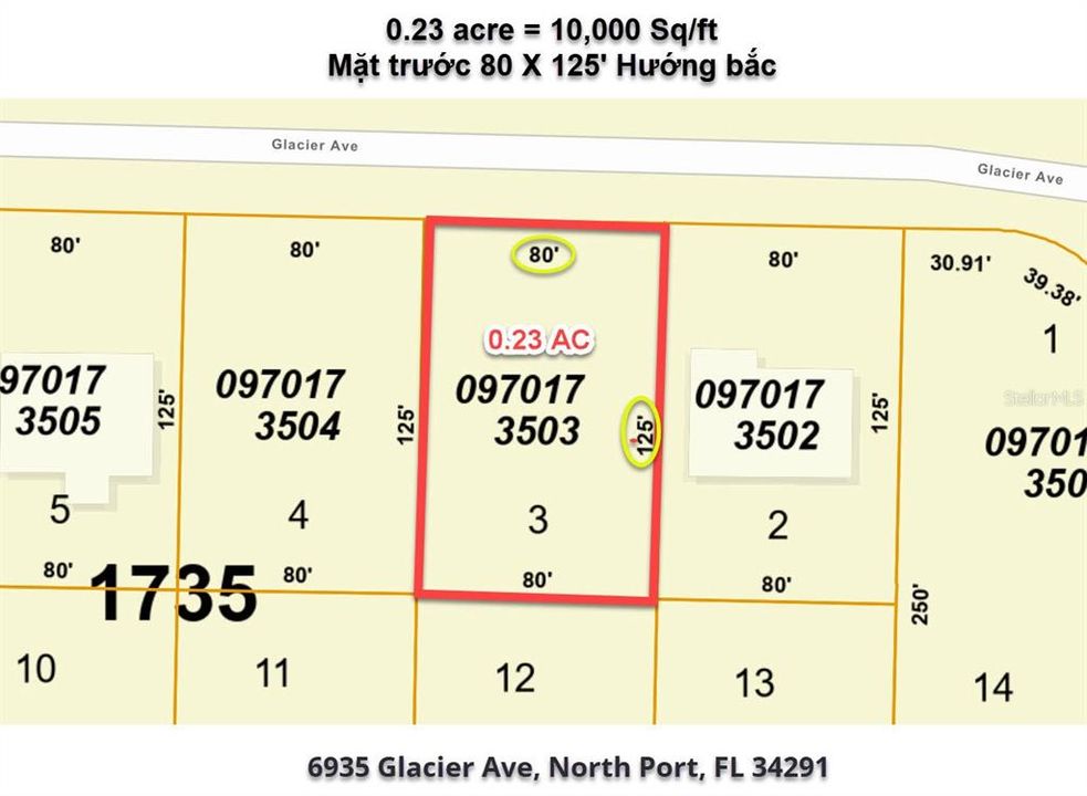 На продажу: $17,500 (0.23 acres)