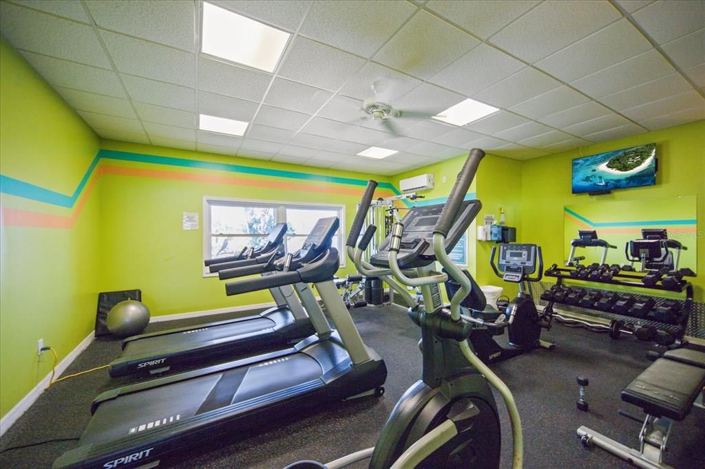 Full fitness room complete with everything you need for a great workout.