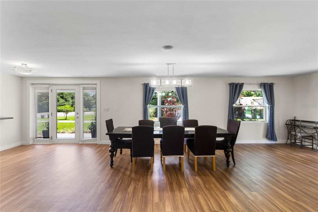 french-doors leading to driveway and side patio