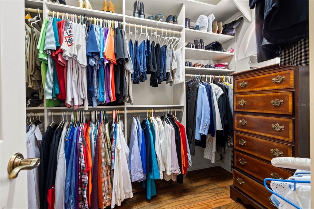 Walk-in primary closet