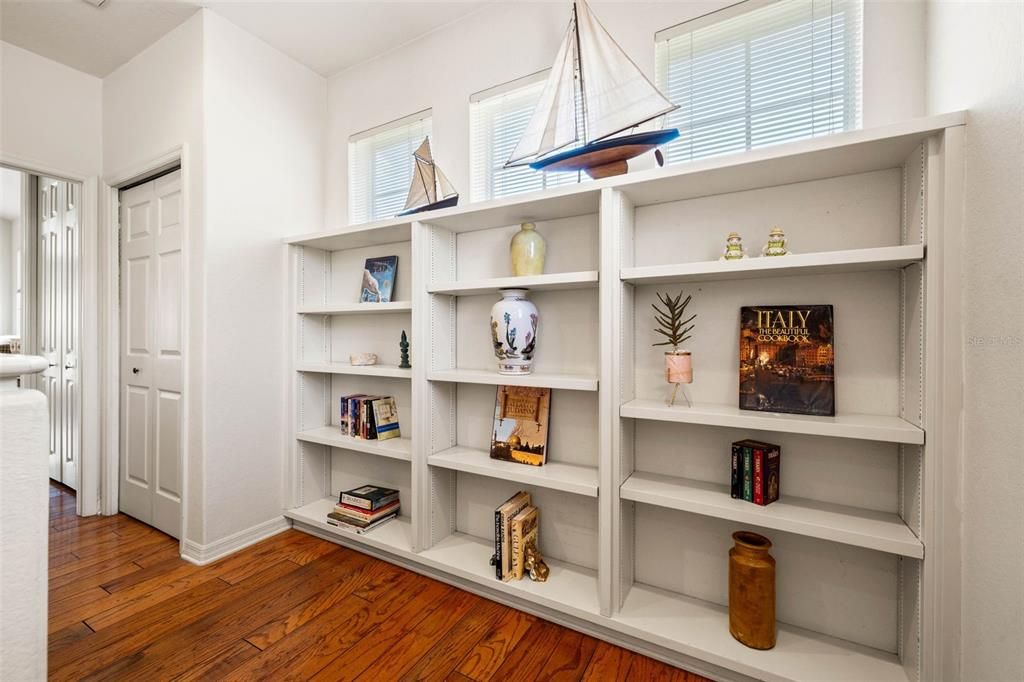 Built-in shelving