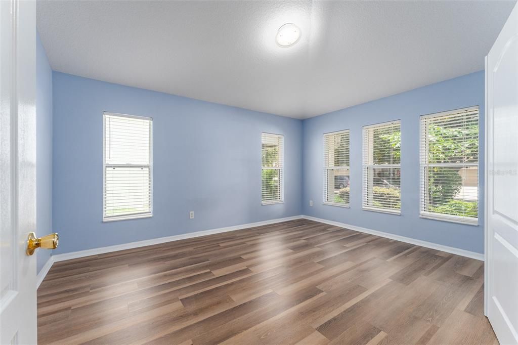 French Doors leading into the flex space (dining room per floor plan, seller's added the doors for the room to have more versatility