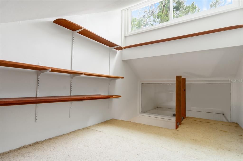 Reading nook up in the loft