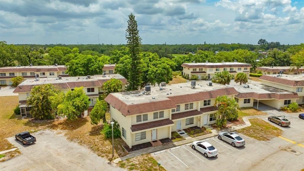 Front Elevation of the building/unit and the surrounding area.