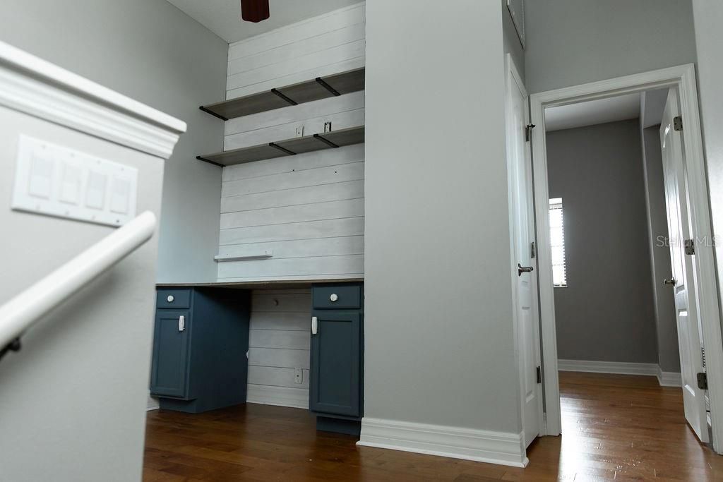 Upstairs Loft with office with built-in desk