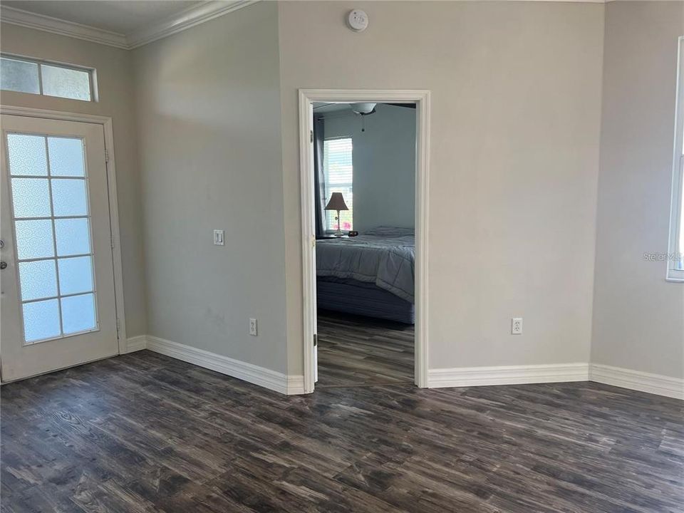 Master Bedroom to the right of the front door