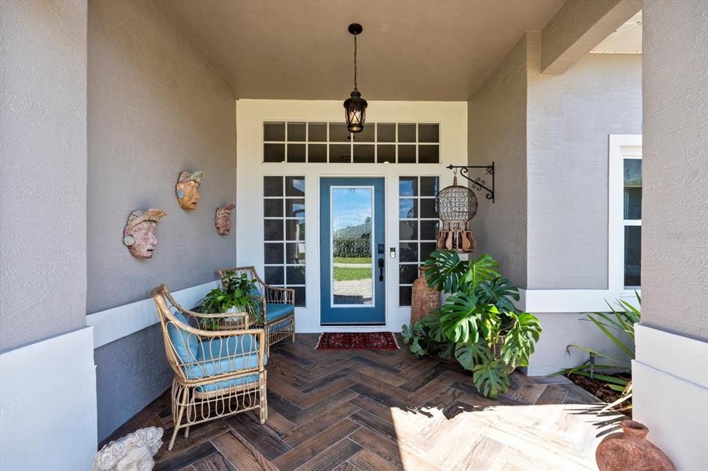 Tiled front entryway