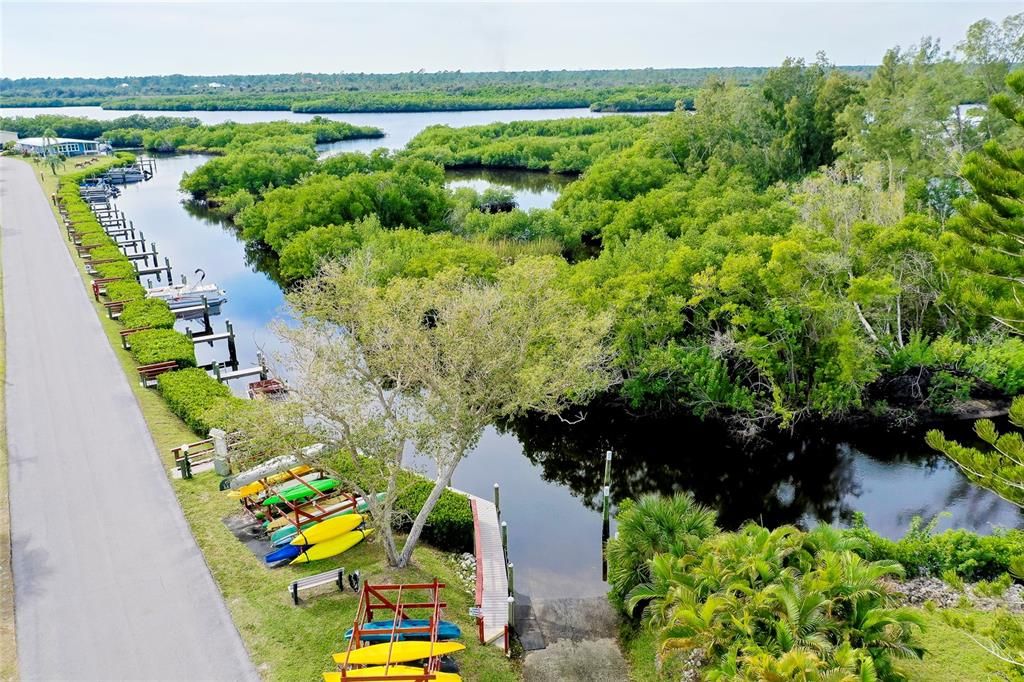 kayak launch area