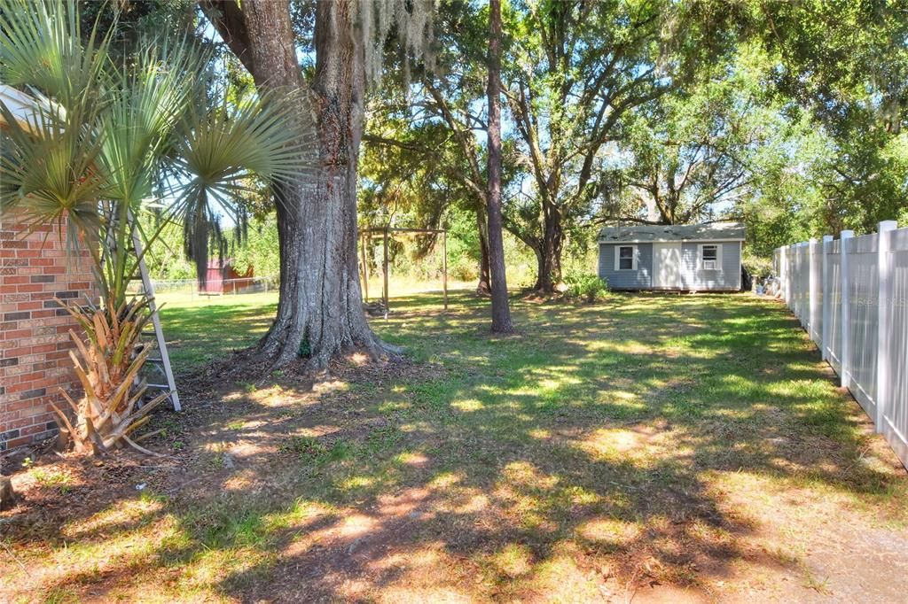 Right View to Large Storage Shed