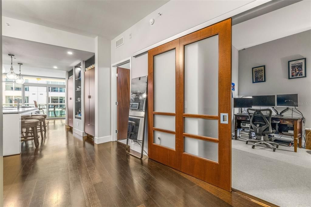 Barn Door into Second Bedroom/Office