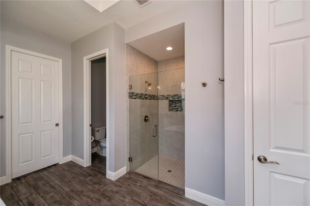 Linen closet in the master en-suite