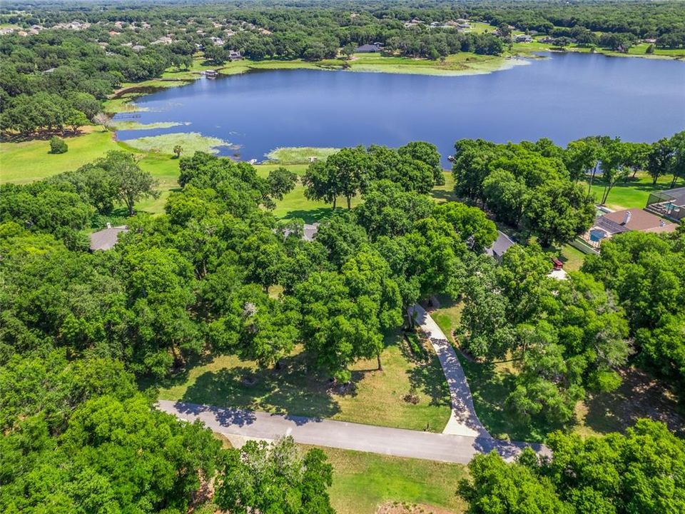 Great shot showing expanse of lake