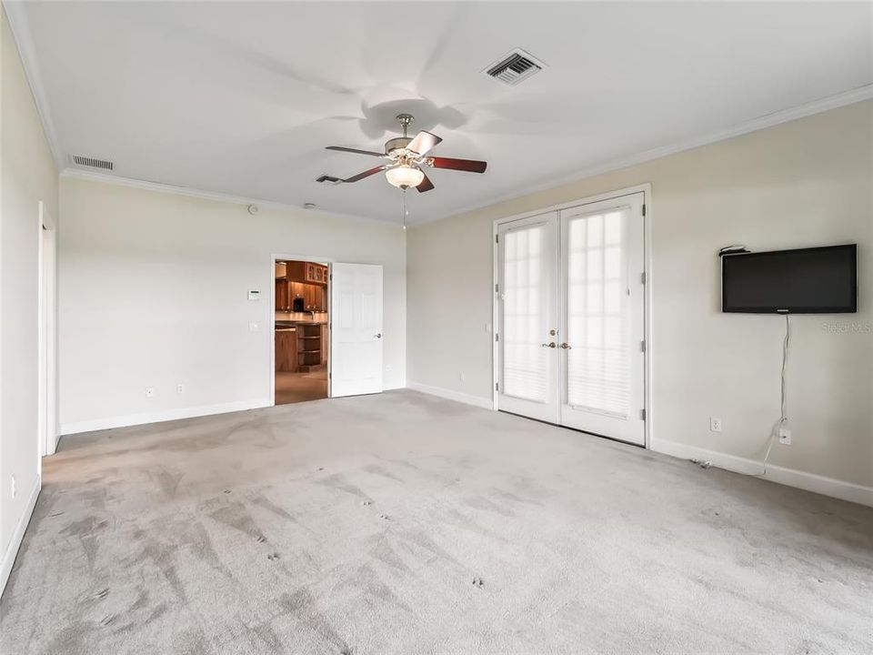 Back to front view of main bedroom