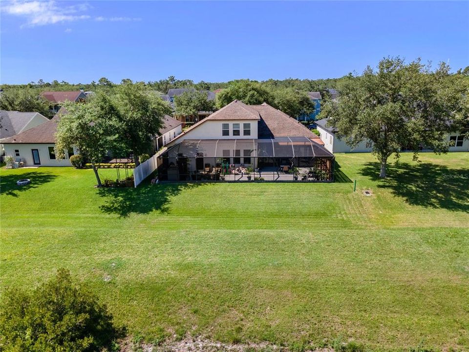 Aerial showing home from behind