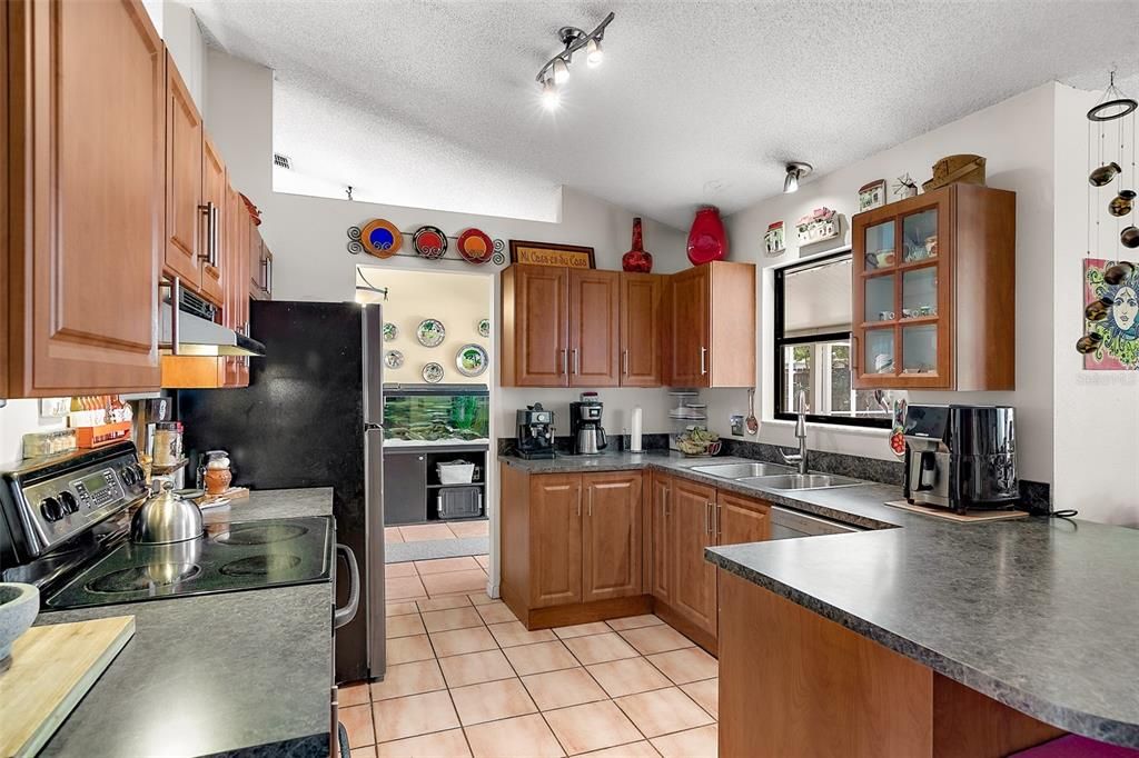 KITCHEN WITH LOTS OF CABINETS AND COUNTER SPACE