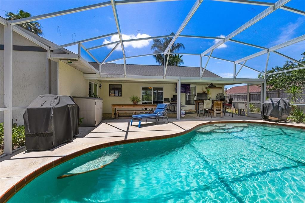 REAR VIEW OF POOL/PATIO AREA