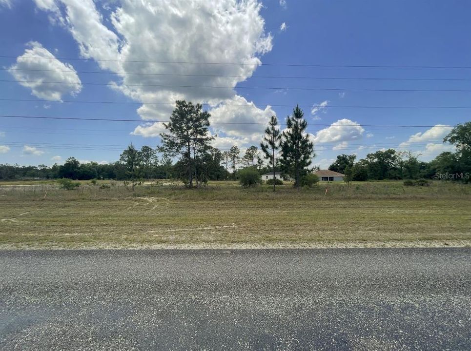 Looking south at the property