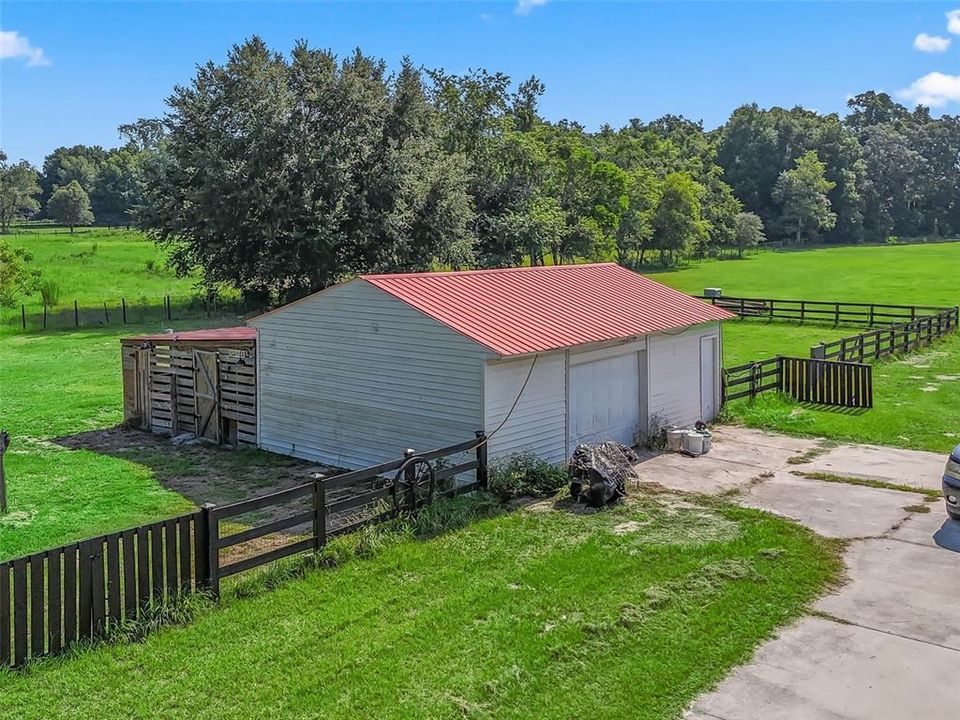 Garage/Workshop with Chicken Coop in Rear