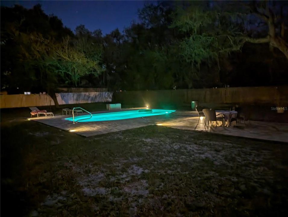 Pool at night