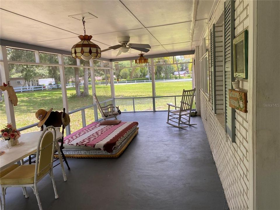 screened porch under roof