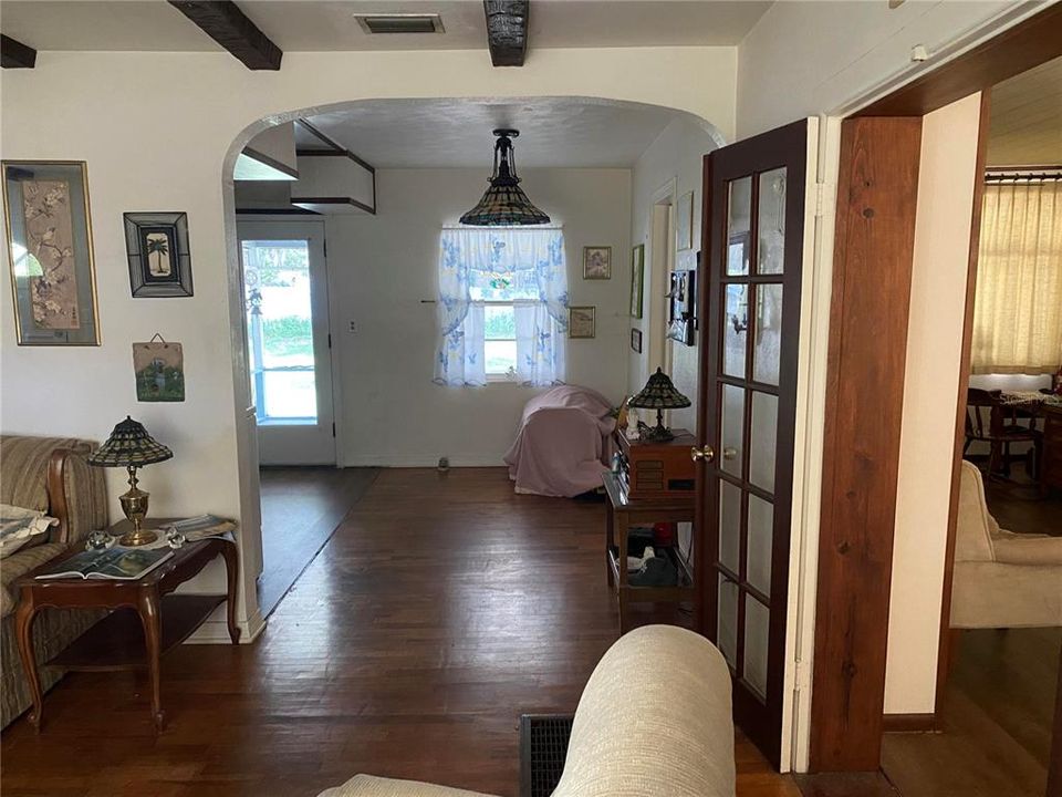 Looking into dining area from living room