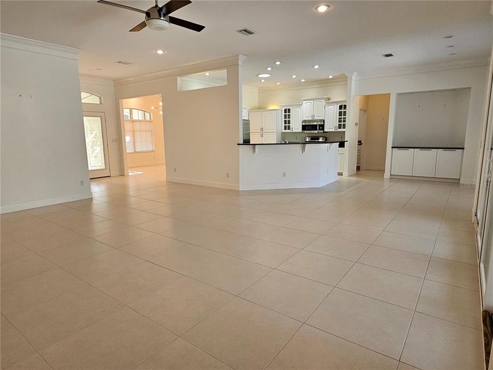 LIVING ROOM VIEW OF KITCHEN