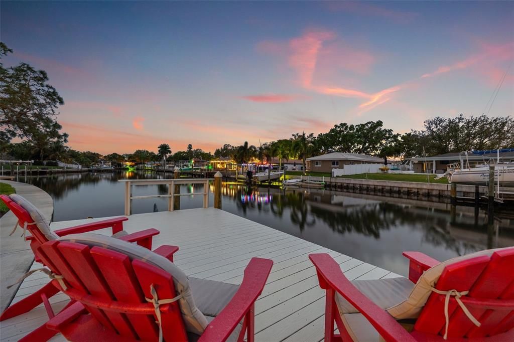 Gorgeous Sunset Views from your dock!