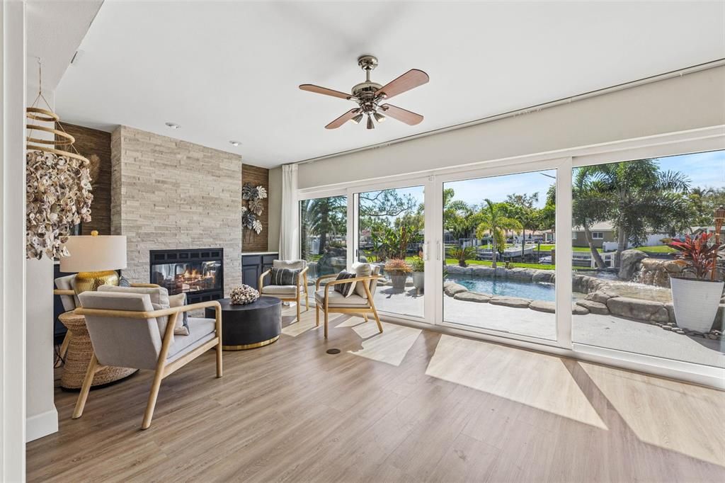 FL Room with Wood Burning Fireplace!