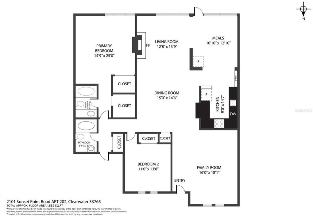 Active With Contract: $249,000 (2 beds, 2 baths, 1424 Square Feet)