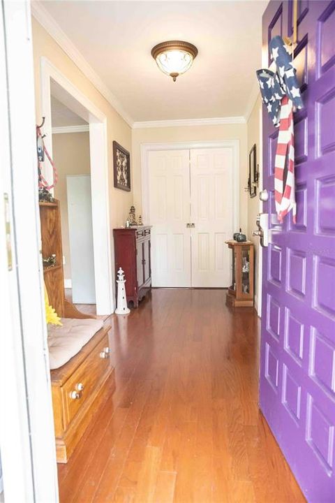 Foyer with Pocket doors for privacy