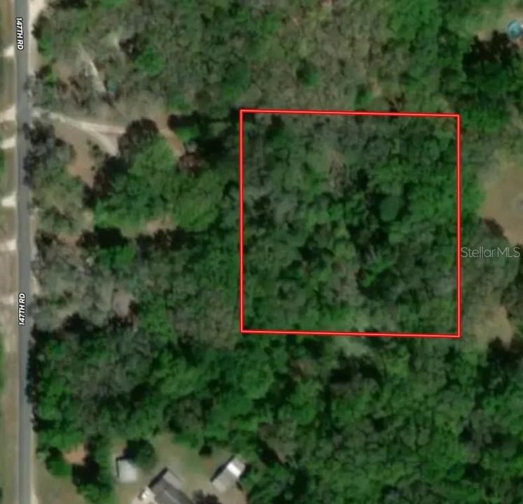 Aerial View of land. Square is approximate. Buyer to verify.