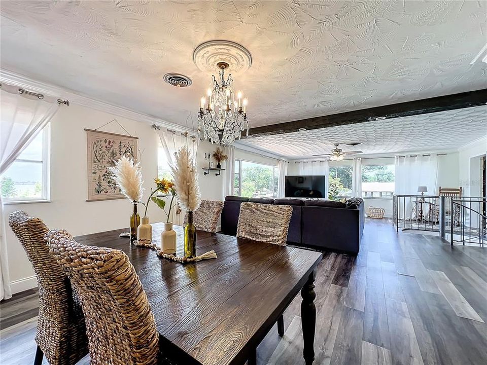 Large Dining Room with Chandelier