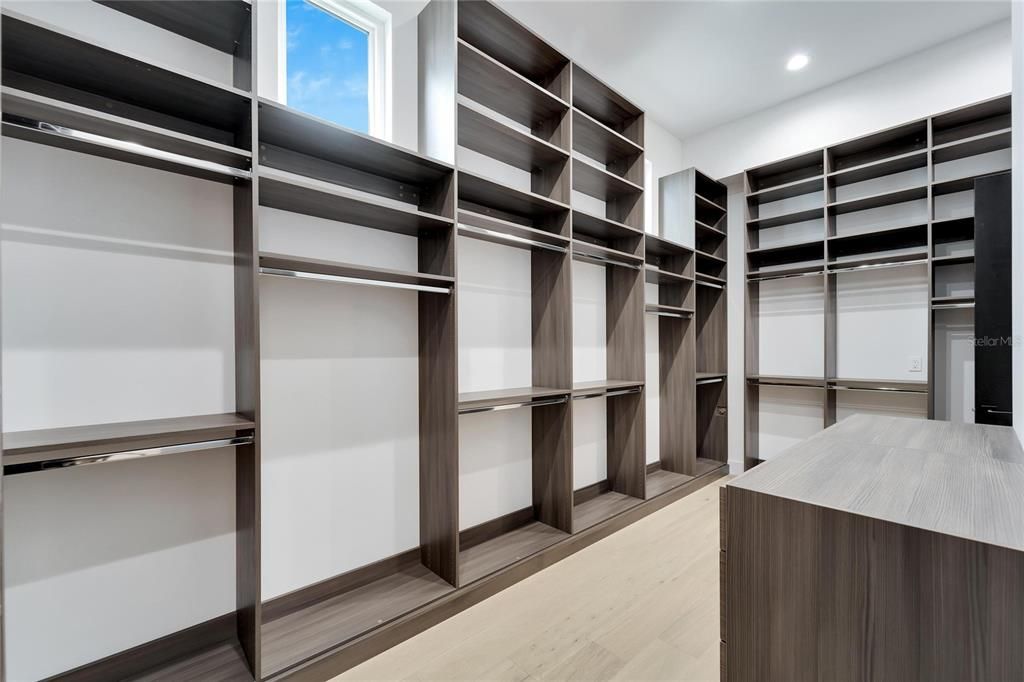 Expansive primary closet