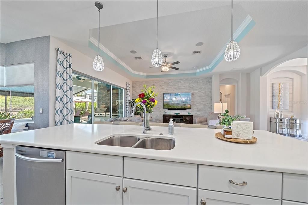 Kitchen Island with Counter Stools