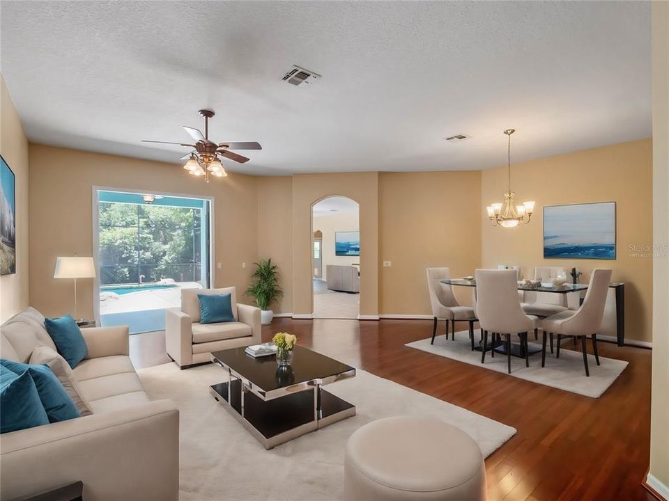 Virtually Staged Great Room, Dining Room