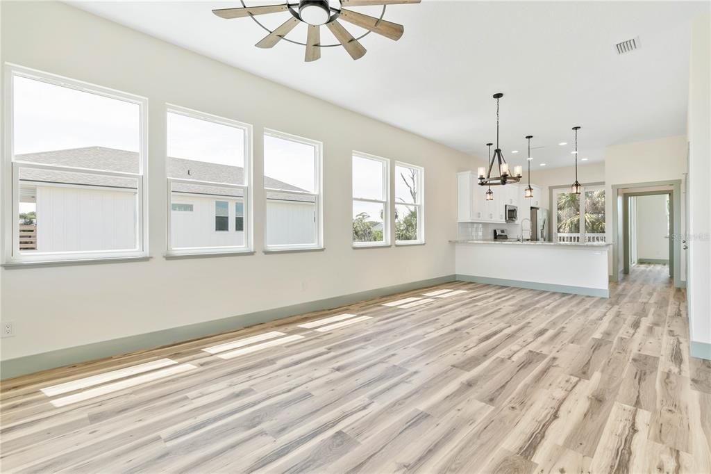 Kitchen with soft close cabinets