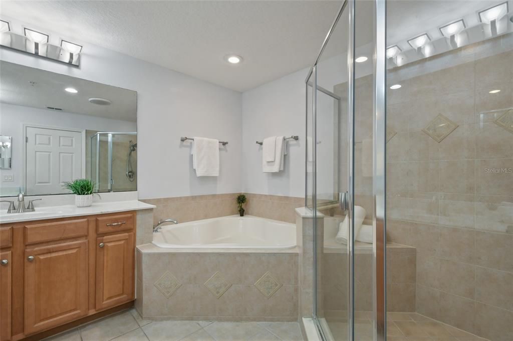 Master bathroom garden tub