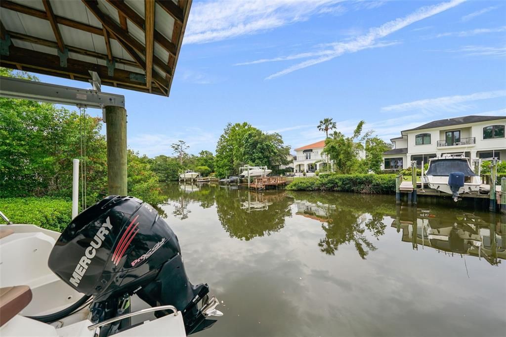 The wide, deep canal provides great privacy