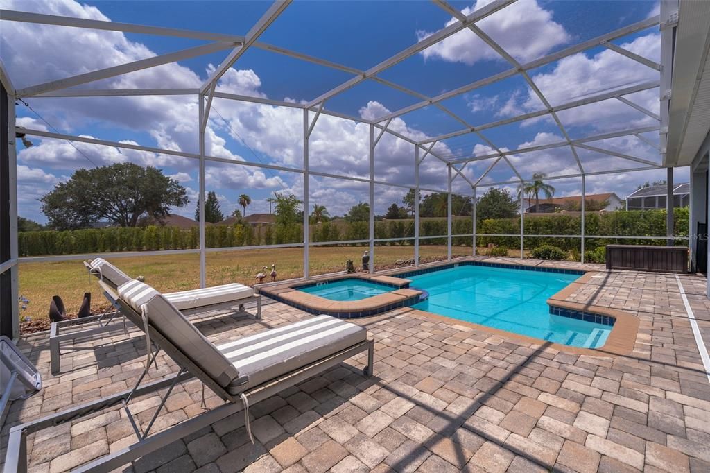 Large pool deck.